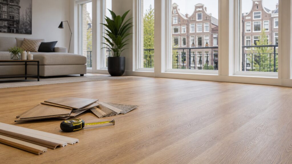 Oak-look PVC vloer in een lichte Utrechtse woning