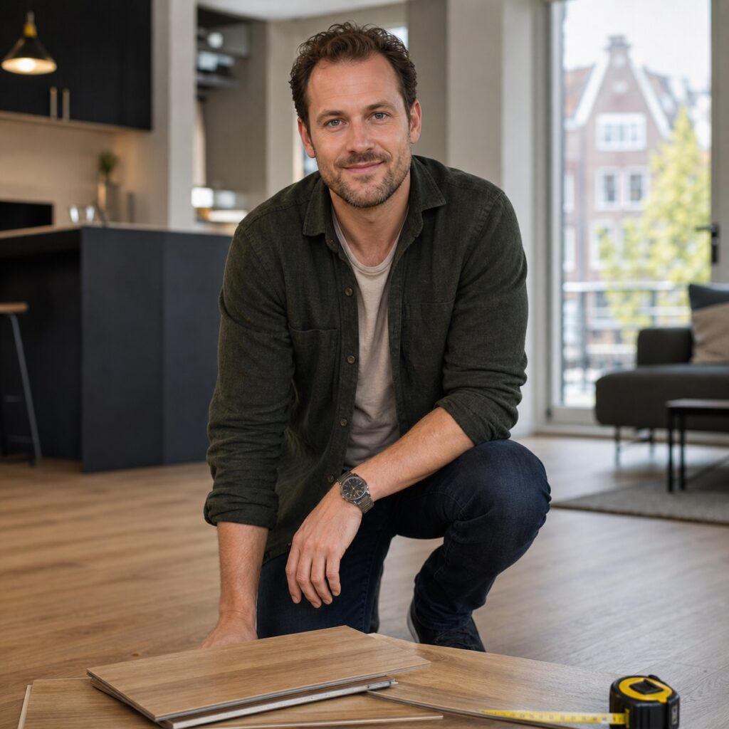 Vloeradviseur met PVC stalen in een Utrechtse woning